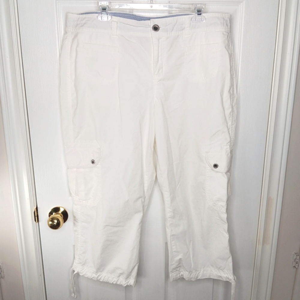 Tommy Hilfiger White Cargo Capris
